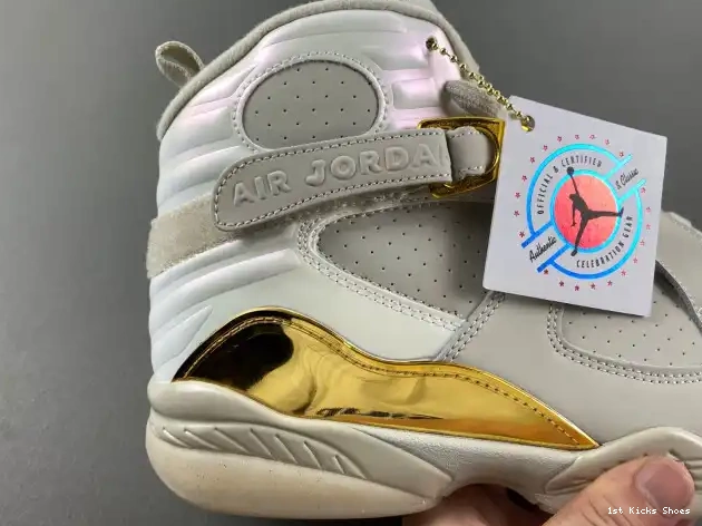 1st Kicks Shoes Champagne 832821-030 Jordan Retro 8 0603